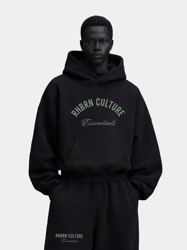 Rhbrn Lime On Black Hoodie