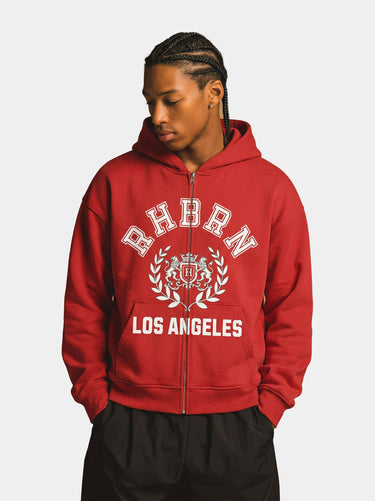 Rhbrn Red Redemption Heavyweight Zip-Hoodie
