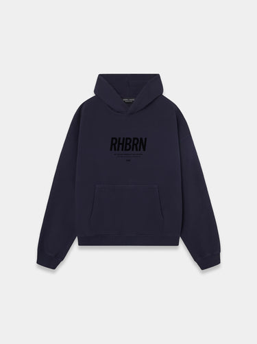 Rhbrn Black On Navy Hoodie W-26 Collection
