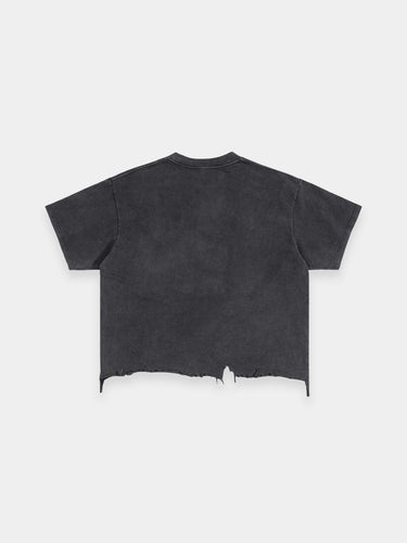 Psychö Vintage Wash Black Distressed Tee