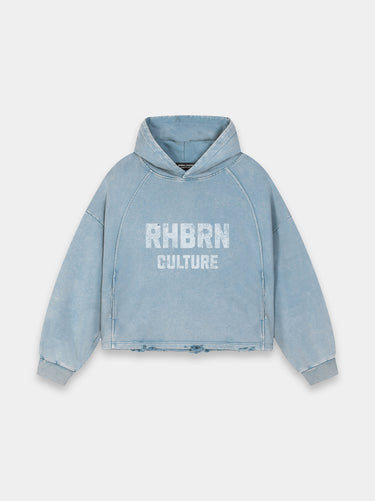 Rhbrn Vintage Frayed-Hem Hoodie