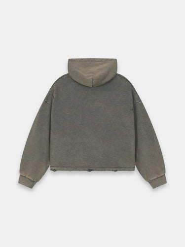 Rhbrn Vintage Frayed-Hem Hoodie
