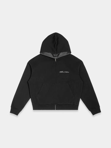 Rhbrn Plaid Boxy Zip Hoodie