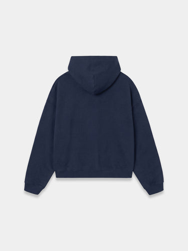 Rhbrn Heavyweight Navy Signature Zip-Up Hoodie